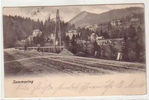 31074 Ak Semmering in Niederösterreich Straße 1904