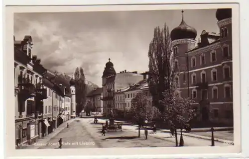 31071 Ak Lienz Kaiser Josef Platz mit Lieburg um 1940