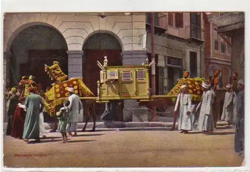 31058 Ak Arabische Hochzeit Dromedarsänfte um 1920