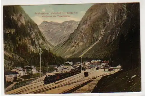 31017 Ak Pöcksteiner Bahnhof im Anlauftal um 1920