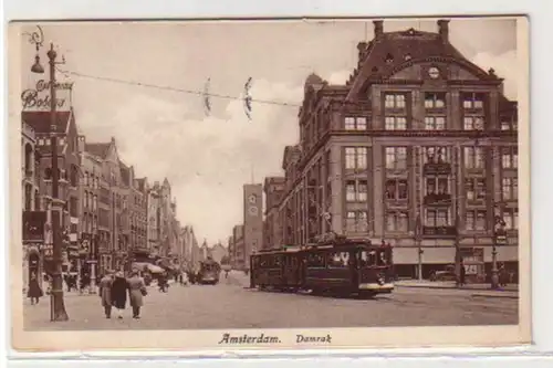 30998 Ak Amsterdam Damrak avec tram 1935