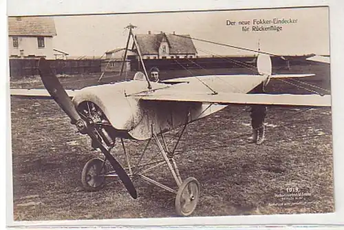 30990 Ak neuer Fokker Eindecker für Rückenflüge um 1910