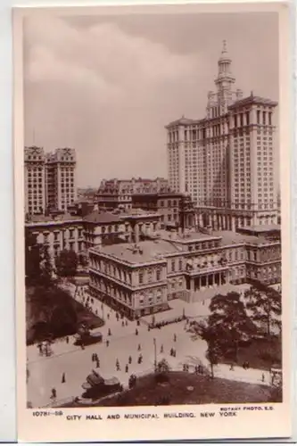 30982 Ak New York City Hall and Muncipal Building 1930