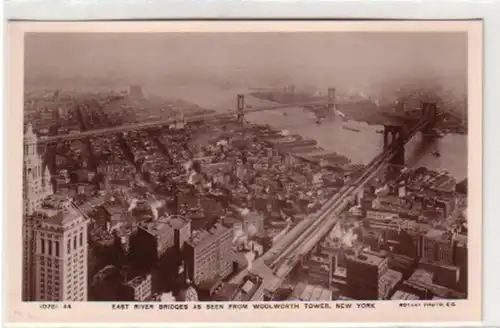 30971 Ak New York East River Bridges um 1930