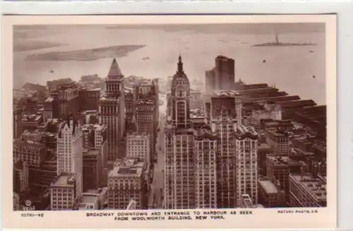 30070 Ak New York Broadway Downown and Harbour vers 1930