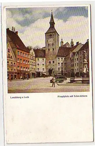 30962 Ak Landsberg a. Lech Hauptplatz mit Schmalzturm