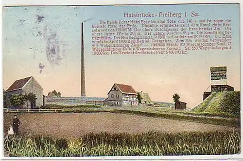 30956 Ak Halsbrücke Freiberg in Sachsen 1914