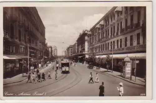 30931 Ak Cairo Avenue Fouad mit Straßenbahn 1932