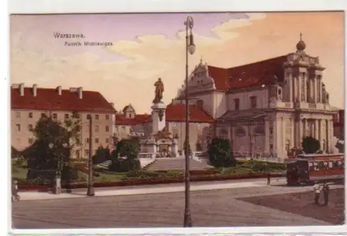 30915 Ak Varsovie Pomnik Mickiewicza 1912