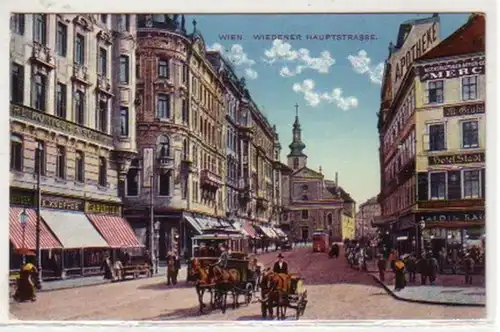 30906 Ak Wien Wiedener Hauptstrasse 1912