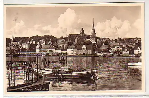 30867 Ak Flensburg au port Vue totale vers 1940