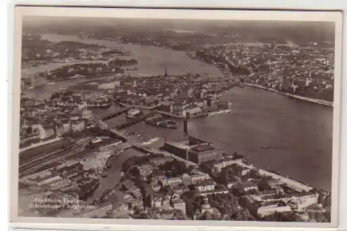 30863 Ak Stockholm Suède Vue aérienne vers 1930