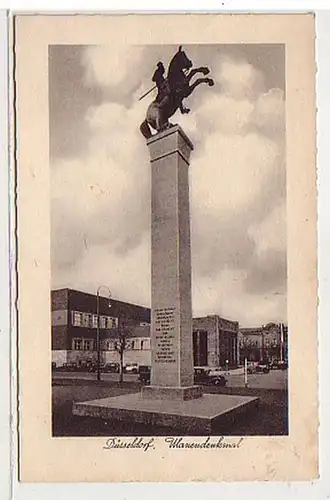 30848 Ak Düsseldorf Ulanandenkmal um 1930