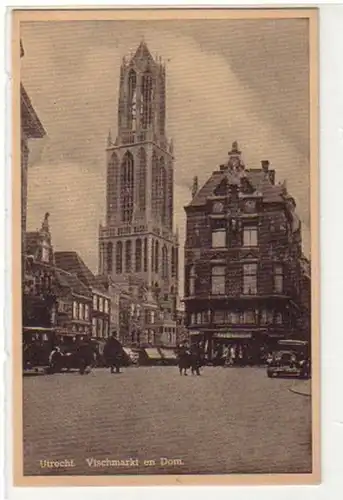 30809 Ak Utrecht Vischmarkt en Dom um 1940