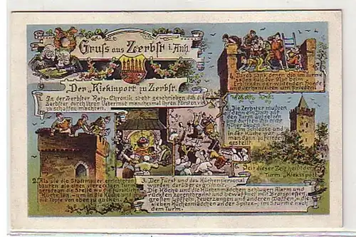 30768 Humor Ak Salutation de Zerbst dans Anhalt vers 1920
