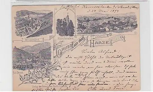 30762 Mehrbild Ak Gruss aus dem Harze 1894