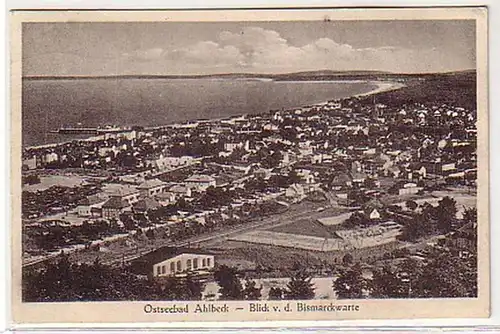 30753 Ak Ostseebad Ahlbeck Blick v.d. Bismarckwarte 1929