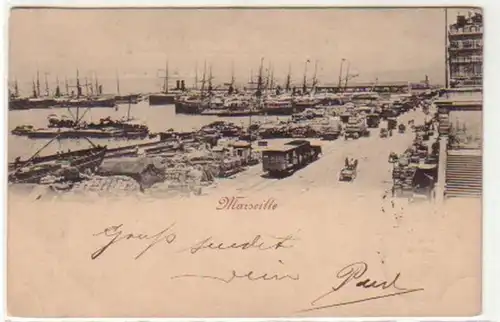 30738 Ak Marseille Vue sur le port 1897