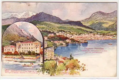 30699 Multi-image Ak Lugano Paradiso vers 1900