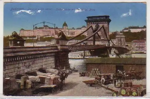 30627 Feldpost Ak Budapest Kettenbrücke 1915
