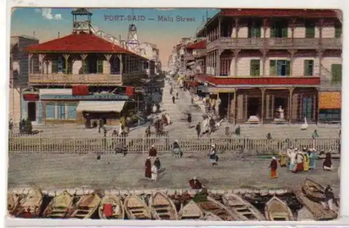 30567 Ak Port-Said Hauptstraße Main Street um 1920