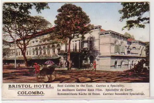 30554 Werbe-Ak Colombo Bristol Hotel um 1910
