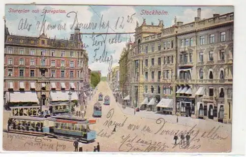 30522 Ak Stockholm Stureplan och Sturegatan um 1910