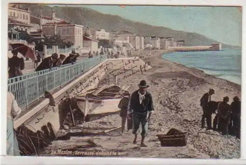 30504 Ak Menion Terrasse devant la mer 1912