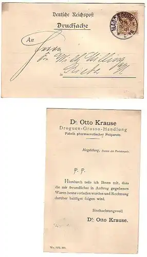 30496 Reklame Ak Magdeburg Drogerie Groß Handlung 1899