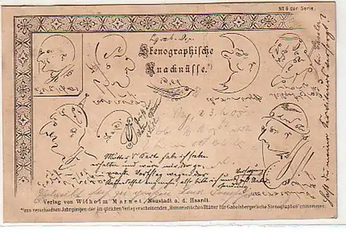 30493 Humor Ak Stenographische Knacknüsse 1905