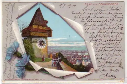 30487 Ak Graz Steiermark du château 1900