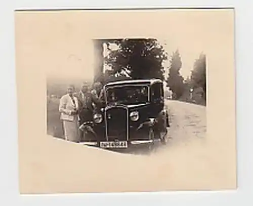 30484 Foto Auto Oldtimer Familienausflug um 1930