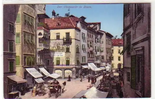 30474 Ak Le marché des fruits à Bolzano avec des stands vers 1910