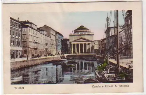 30464 Ak Trieste Canale e Chiesa S. Antonie 1914
