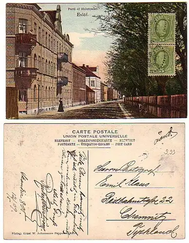 30463 Ak Eslöf Suède Parti af Södergatan 1909