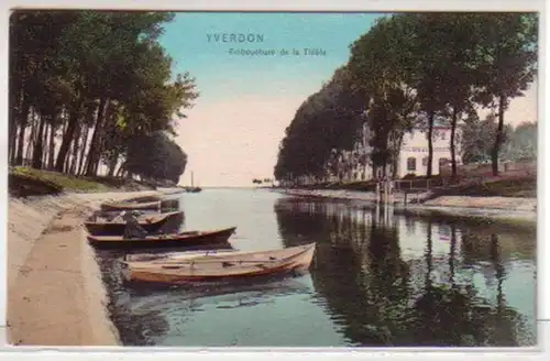 30454 Ak Yverdon Embouchure de la Thièle vers 1910