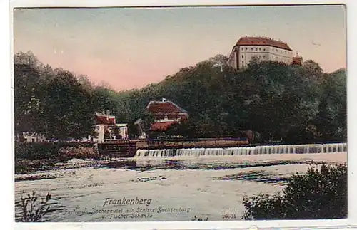 30429 Ak Frankenberg Schloss und Fischer Schänke 1908