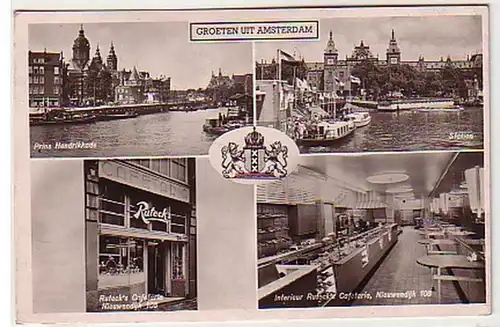 30422 Mehbild Ak Amsterdam Ruteck's Cafeteria 1953