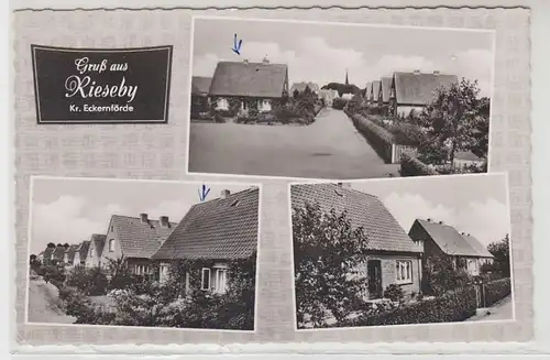 30398 Mehrbild Ak Gruß aus Rieseby Kreis Eckernförde 1962
