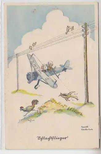 30379 Flieger Humor Ak "Der Schlachtflieger" um 1935