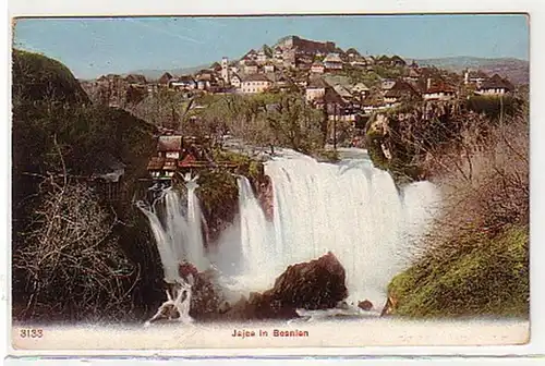 30357 Ak Jajce in Bosnien mit Wasserfall um 1910