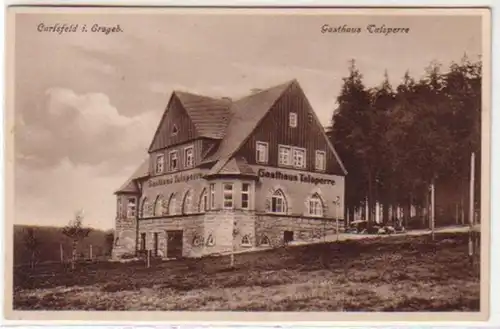 30338 Ak Carlsfeld im Erzgeb. Gasthaus Talsperre um 1932