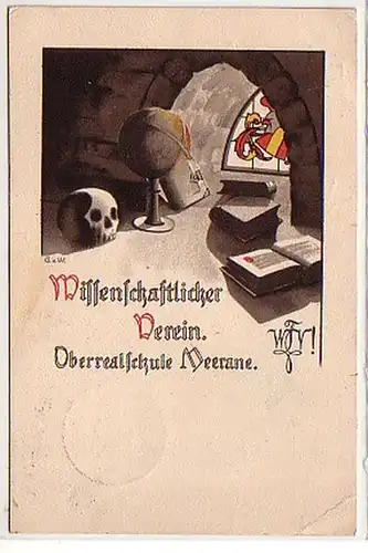 30228 Studentika Ak Oberrealschule Meerane 1913