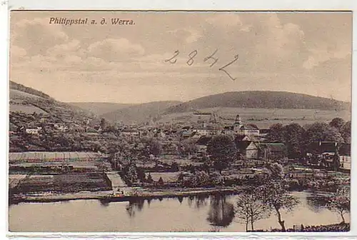 30222 Ak Philippstal à la vue totale de Werra vers 1910