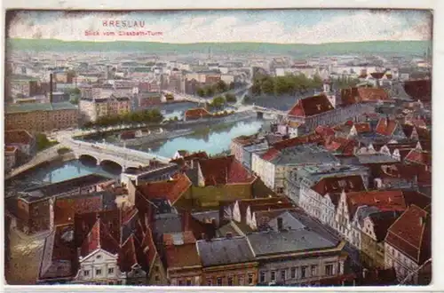 30212 Ak Wroclaw Vue de la tour Elisabeth vers 1910