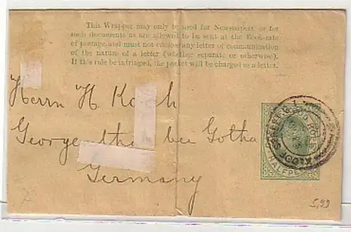 30172 Ganzsachen Brief Kap der guten Hoffnung 1906