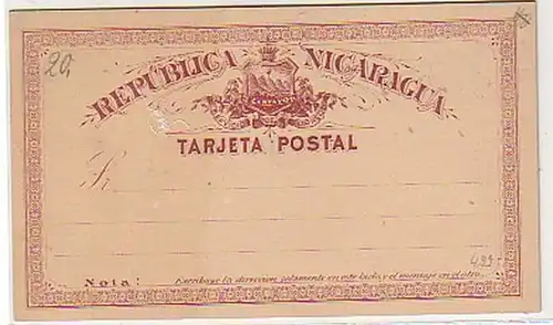 30144 Carte postale République du Nicaragua vers 1900