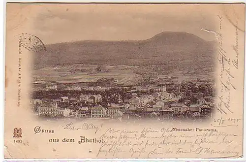 30142 Ak Salutation de l'Ahrthal Neuenahr Panorama 1898