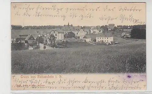 30137 Ak Gruß aus Reitzenhain in Sa. Totalansicht 1911