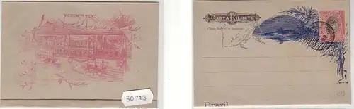 30123 Klapp Ganzsachen Postkarte Brasilien 1899